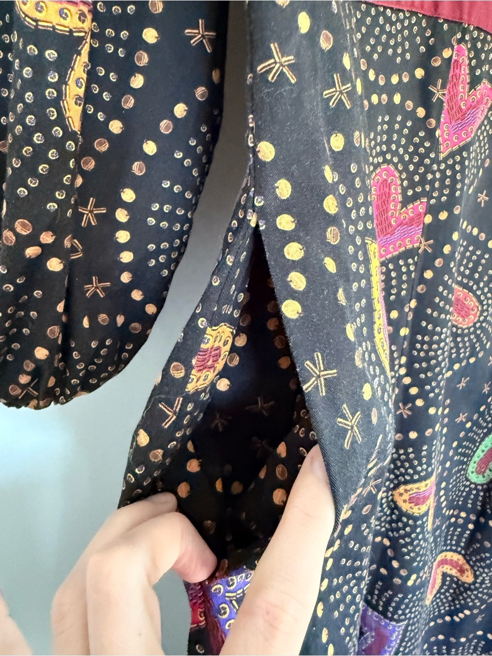 FARM Rio Deep V Heart Print Wide Leg Jumpsuit Size M Boho Statement Piece - Picture 5 of 7